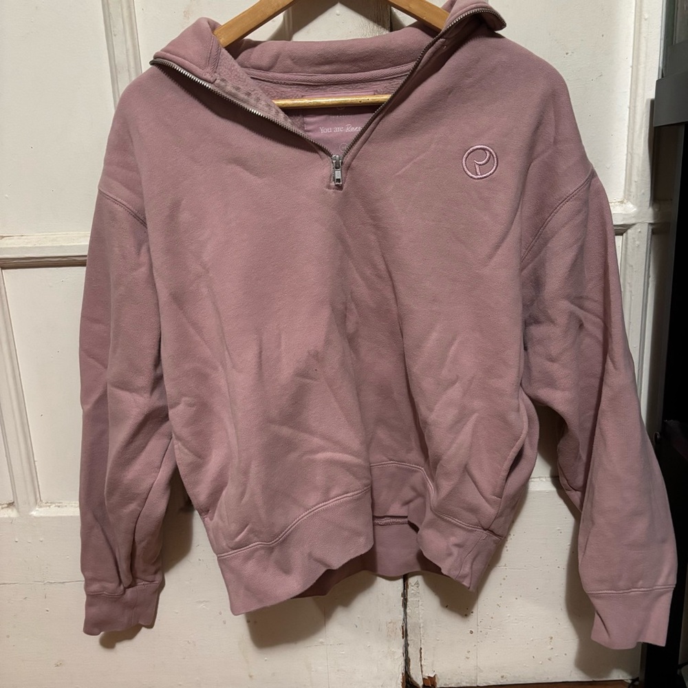 Selena Gomez Rare Beauty Everyday Quarter Zip Sweatshirt Sweater Size XS
